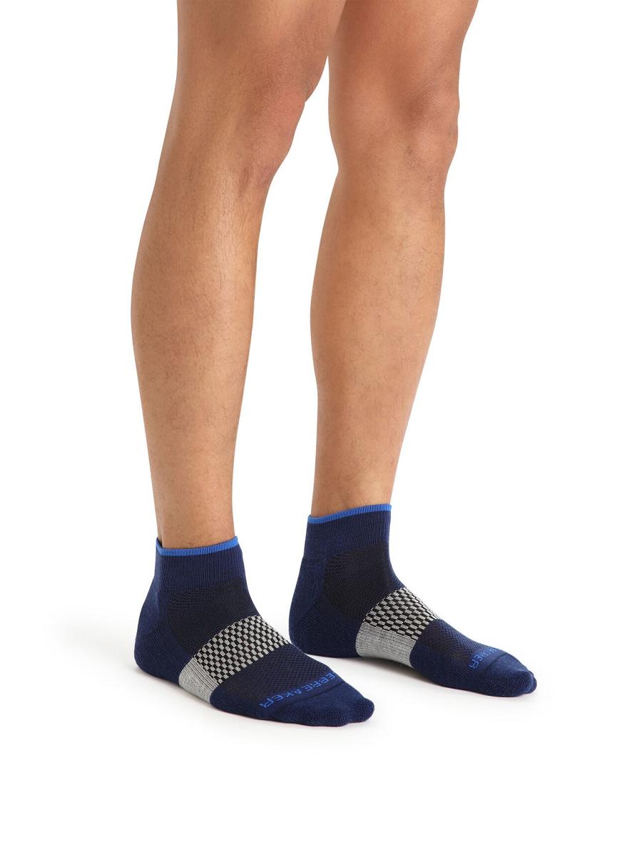 Royal Navy / Lazurite Men's Icebreaker Merino Multisport Light Mini Socks | USA 1030MQZA